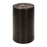 Modern European furniture - Brown Marble Round Sie Table - www.oroa.com