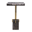 Modern European furniture - Square Petrified Wood Accent Table - www.oroa.com