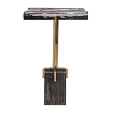 Modern European furniture - Square Petrified Wood Accent Table - www.oroa.com
