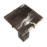Modern European furniture - Square Petrified Wood Accent Table - www.oroa.com