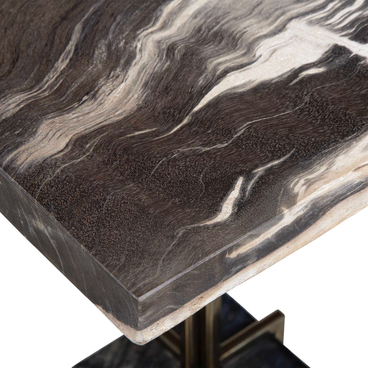 Modern European furniture - Square Petrified Wood Accent Table - www.oroa.com