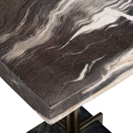 Modern European furniture - Square Petrified Wood Accent Table - www.oroa.com