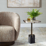 Modern European furniture - Square Petrified Wood Accent Table - www.oroa.com