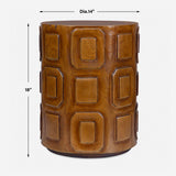 Cylindrical Suar Wood Accent Table | Uttermost Alson