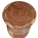 Modern European furniture - Suar Wood Hourglass Accent Table - www.oroa.com