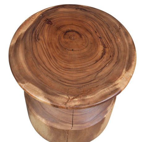 Modern European furniture - Suar Wood Hourglass Accent Table - www.oroa.com