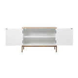 Modern European furniture - Cream Geometric 2-Door Cabinet - www.oroa.com