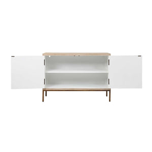   Cream Geometric 2-Door Cabinet | Oroa.com