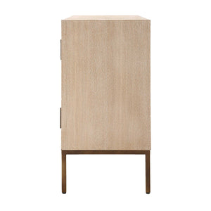   Cream Geometric 2-Door Cabinet | Oroa.com
