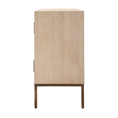 Modern European furniture - Cream Geometric 2-Door Cabinet - www.oroa.com