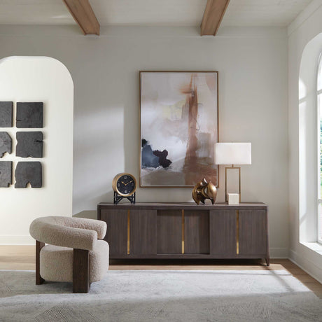   Walnut Sliding-Door Consile Cabinet | Oroa.com