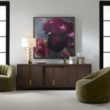 Modern European furniture - Walnut Sliding-Door Consile Cabinet - www.oroa.com