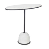 Modern European furniture - White Marble Round Side Table - www.oroa.com