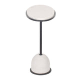 Modern European furniture - White Marble Round Side Table - www.oroa.com