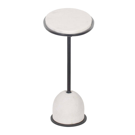 Modern European furniture - White Marble Round Side Table - www.oroa.com
