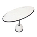 Modern European furniture - White Marble Round Side Table - www.oroa.com