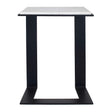 Modern European furniture - White Marble Cantilevered Accent Table - www.oroa.com