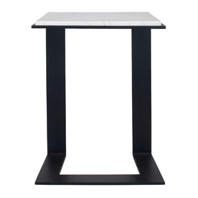 Modern European furniture - White Marble Cantilevered Accent Table - www.oroa.com