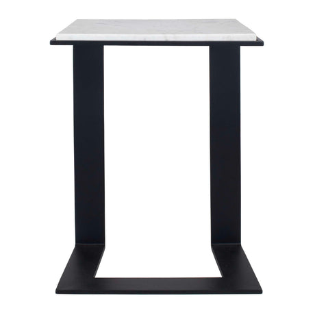Modern European furniture - White Marble Cantilevered Accent Table - www.oroa.com