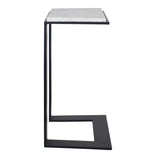 Modern European furniture - White Marble Cantilevered Accent Table - www.oroa.com