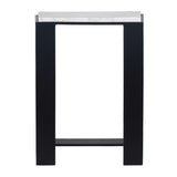 Modern European furniture - White Marble Cantilevered Accent Table - www.oroa.com