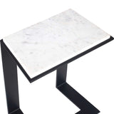 Modern European furniture - White Marble Cantilevered Accent Table - www.oroa.com