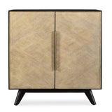 Modern European furniture - Wooden Veneer 2-Door Cabinet - www.oroa.com