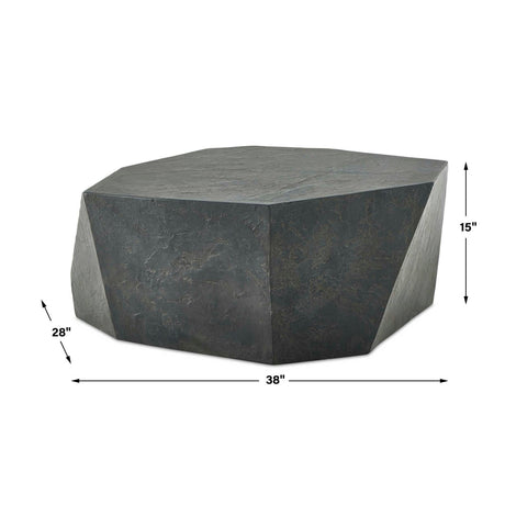 Modern European furniture - Faceted Concrete Indoor/Outdoor Coffee Table - www.oroa.com