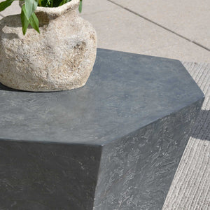   Faceted Concrete Indoor/Outdoor Coffee Table | Oroa.com
