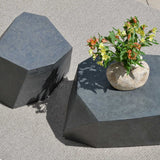 Modern European furniture - Faceted Concrete Indoor/Outdoor Coffee Table - www.oroa.com