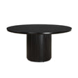 Modern European furniture - Round Black Oak Dining Table - www.oroa.com