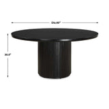 Modern European furniture - Round Black Oak Dining Table - www.oroa.com