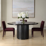 Modern European furniture - Round Black Oak Dining Table - www.oroa.com