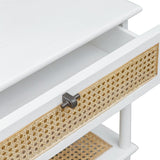 Rattan Cane 1-Drawer Side Table | Uttermost Coast