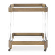 Modern European furniture - Bronze Framed Bar Cart - www.oroa.com