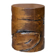 Modern European furniture - Spalted Teak Accent Stool - www.oroa.com