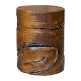 Modern European furniture - Spalted Teak Accent Stool - www.oroa.com