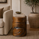 Modern European furniture - Spalted Teak Accent Stool - www.oroa.com