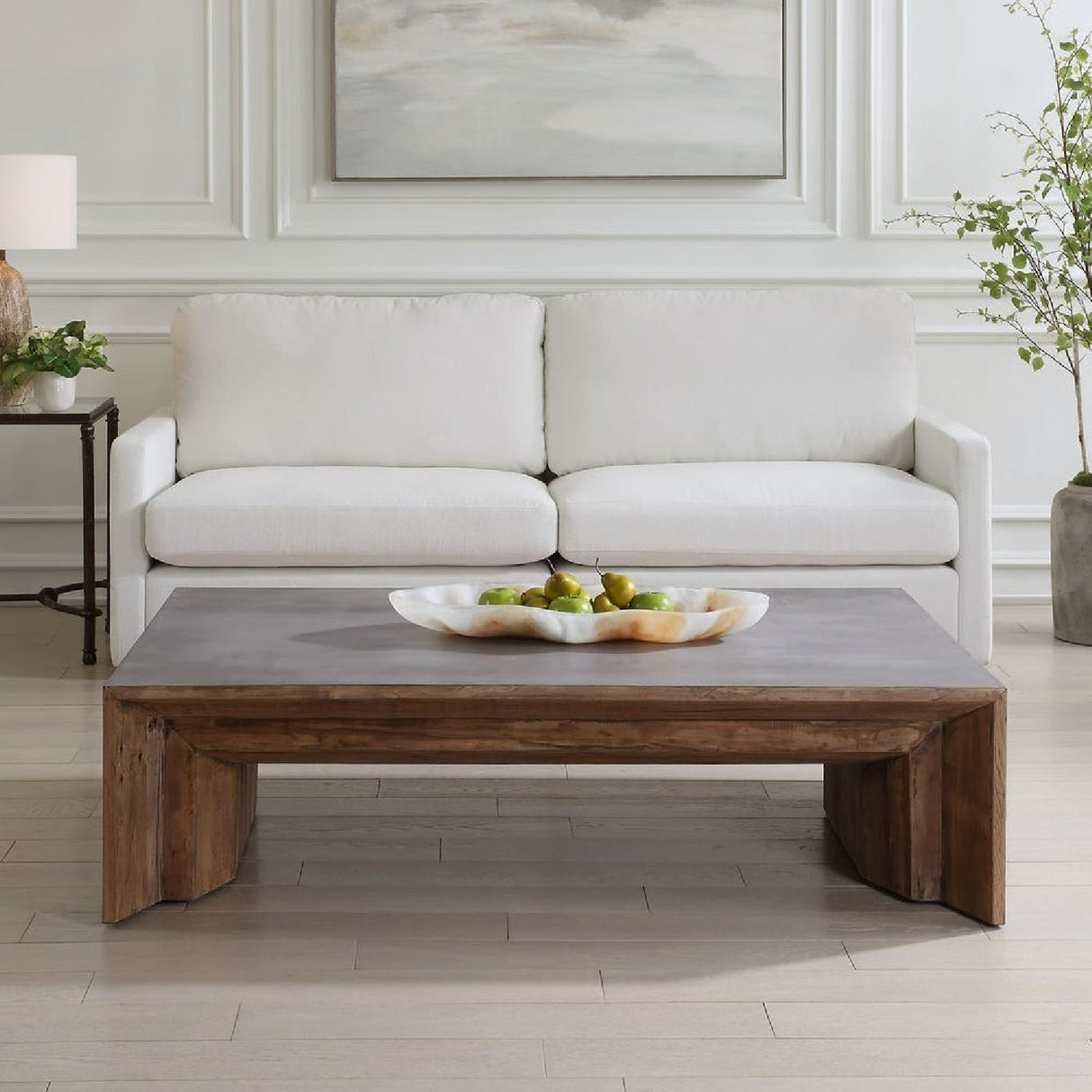 Modern European furniture - Elm Wood Coffee Table - www.oroa.com