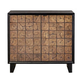 Modern European furniture - Wooden 2-Door Grid Cabinet - www.oroa.com