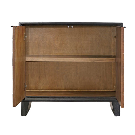 Modern European furniture - Wooden 2-Door Grid Cabinet - www.oroa.com