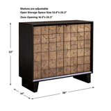 Modern European furniture - Wooden 2-Door Grid Cabinet - www.oroa.com