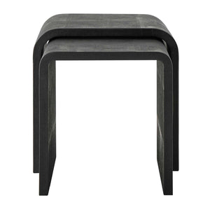   Gray Shagreen Nesting Side Tables (2) | Oroa.com