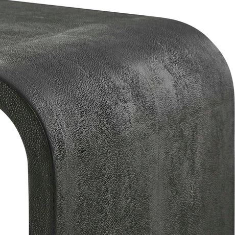 Modern European furniture - Gray Shagreen Nesting Side Tables (2) - www.oroa.com