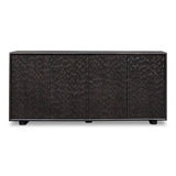 Modern European furniture - Black Chiseled 4-Door Cabinet - www.oroa.com