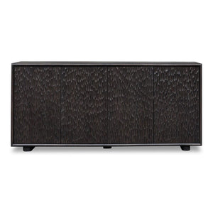   Black Chiseled 4-Door Cabinet | Oroa.com