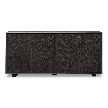 Modern European furniture - Black Chiseled 4-Door Cabinet - www.oroa.com