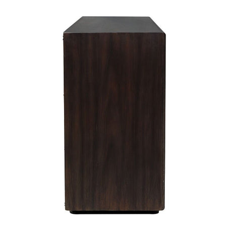 Modern European furniture - Black Chiseled 4-Door Cabinet - www.oroa.com