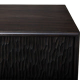 Modern European furniture - Black Chiseled 4-Door Cabinet - www.oroa.com
