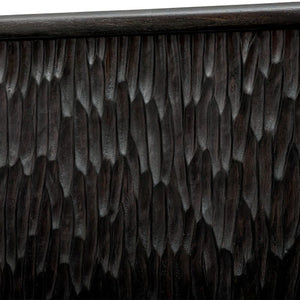  Black Chiseled 4-Door Cabinet | Oroa.com